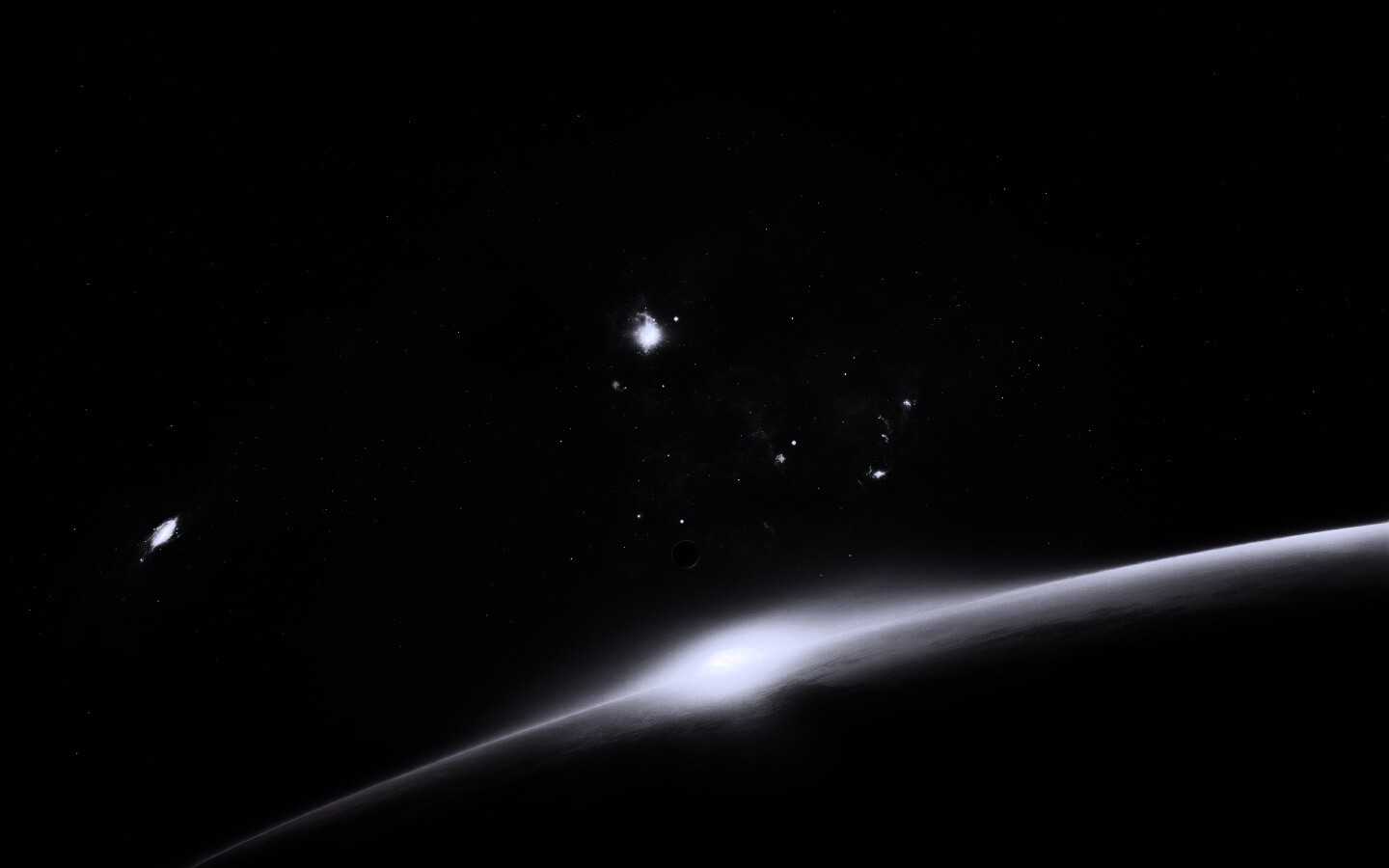 Восход в космосе обои