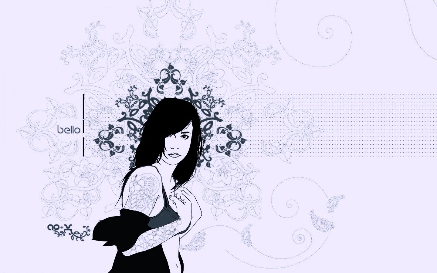 Векторная девушка обои