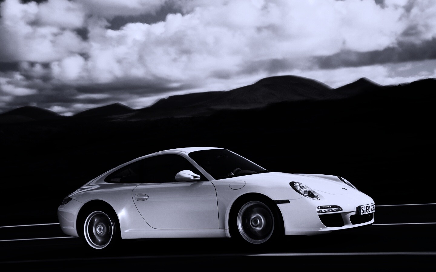 Белый порш обои