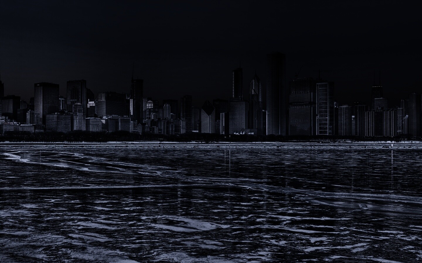 Зима в мегаполисе обои