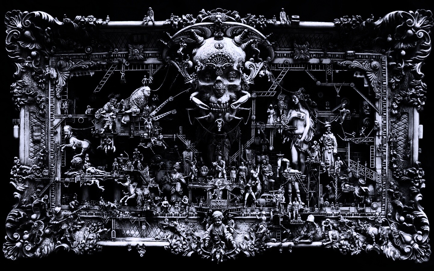 Адская скульптура обои