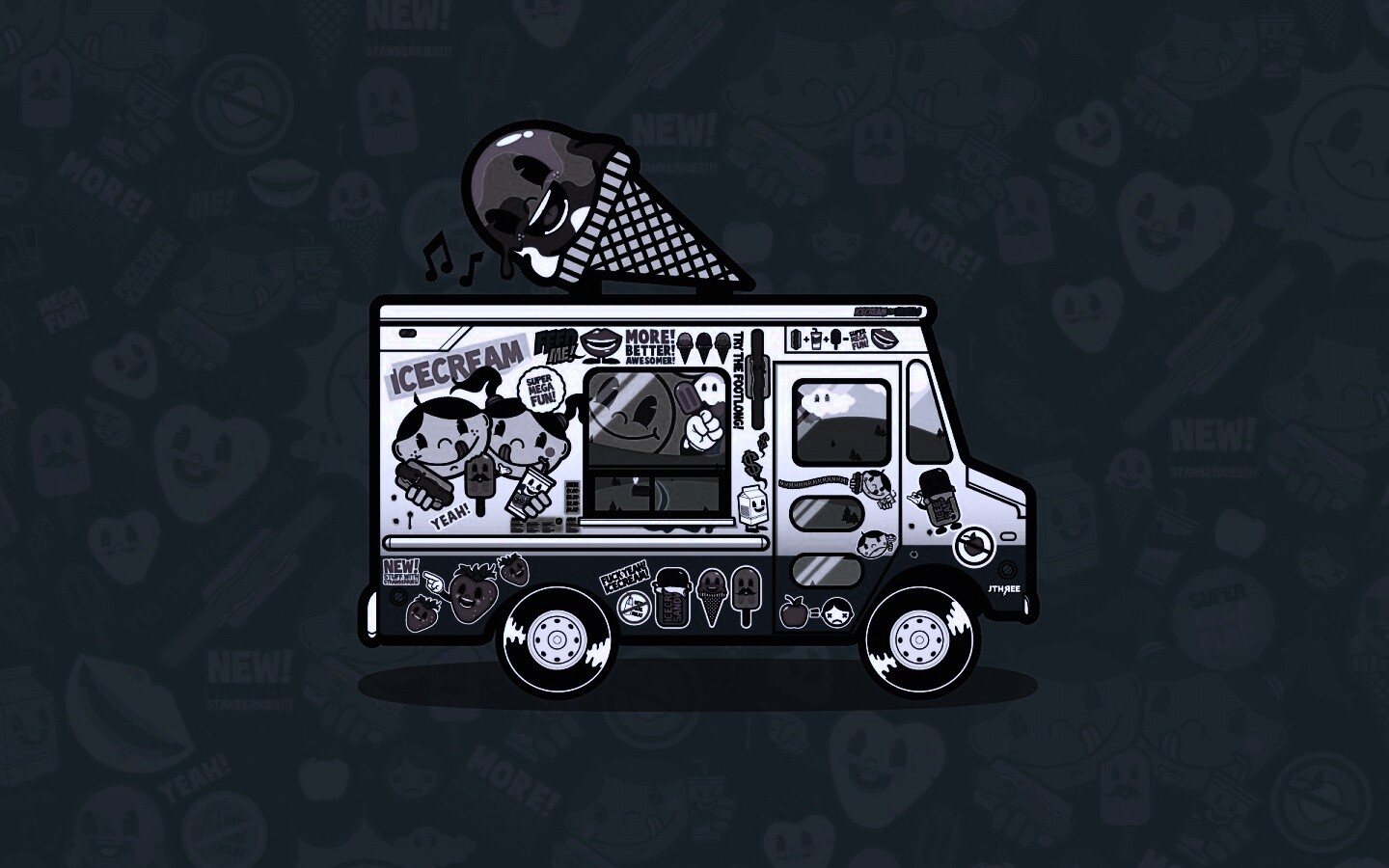 Фургончик мороженщика обои