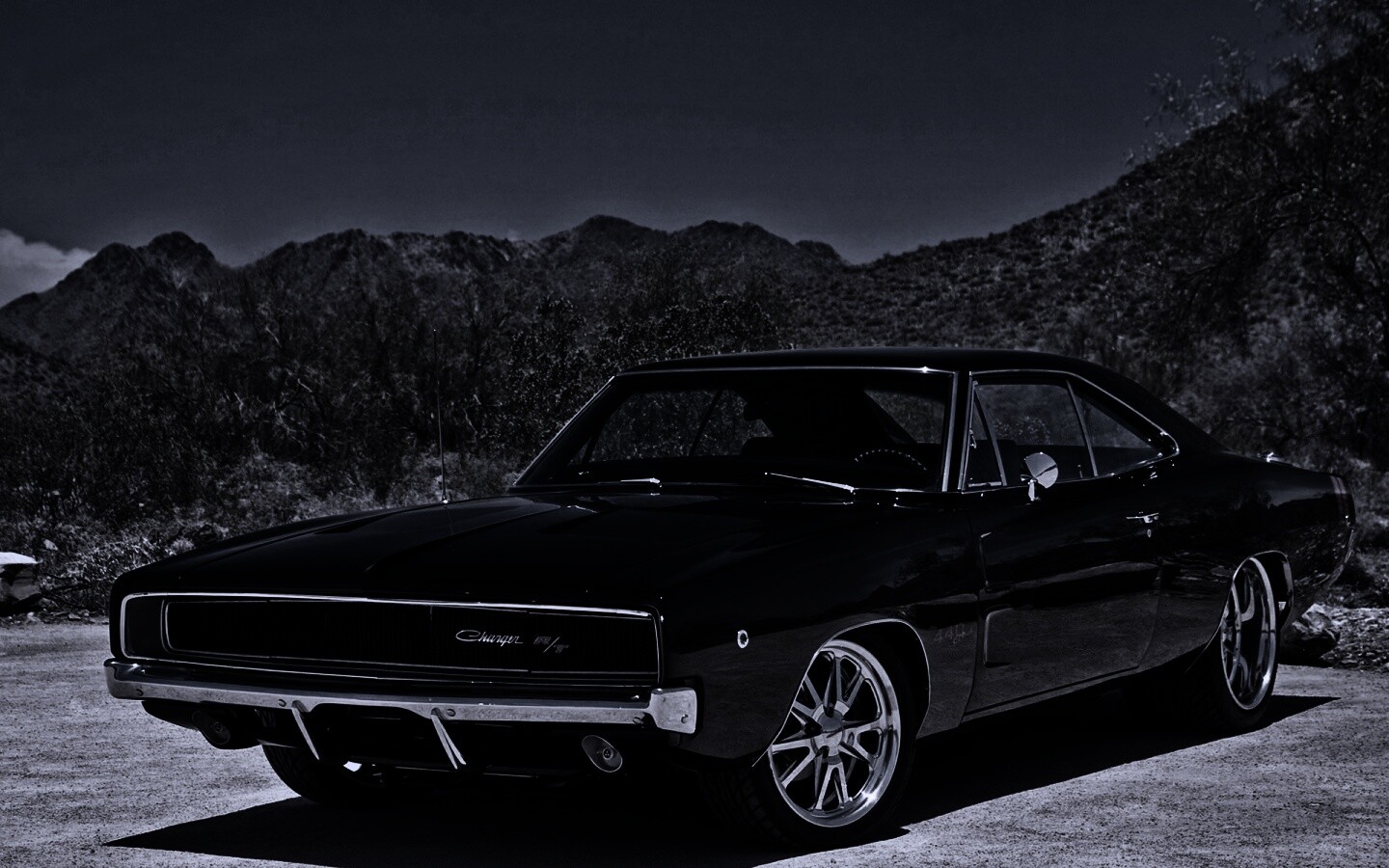 Черный Додж обои