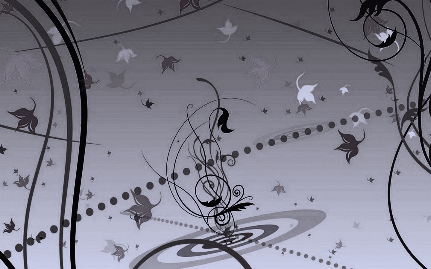 Цветы и завитки обои