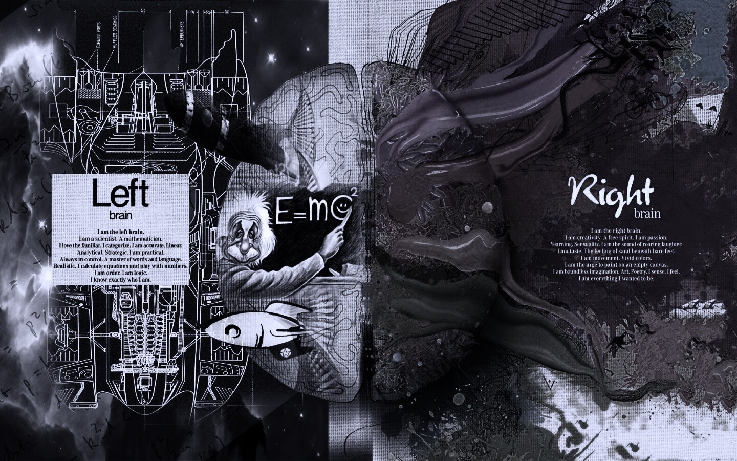 Логика против креатива обои