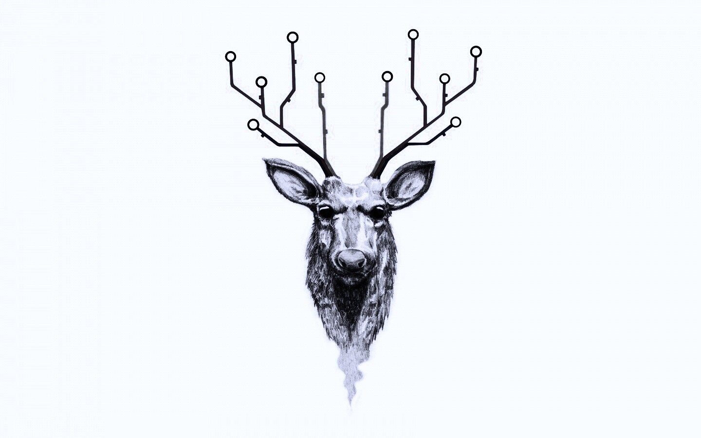 Схематичный олень обои