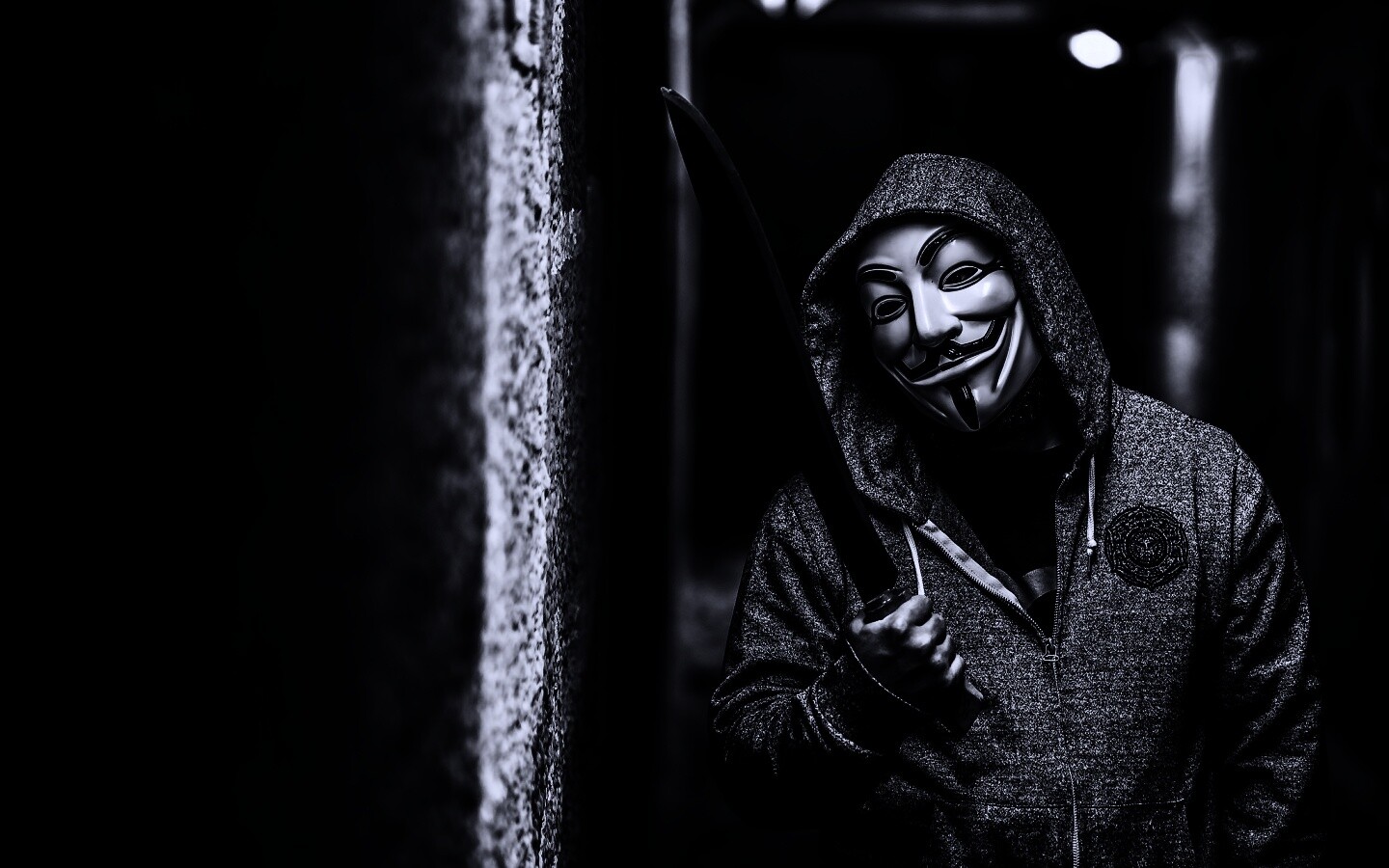 Человек в маске анонимуса обои