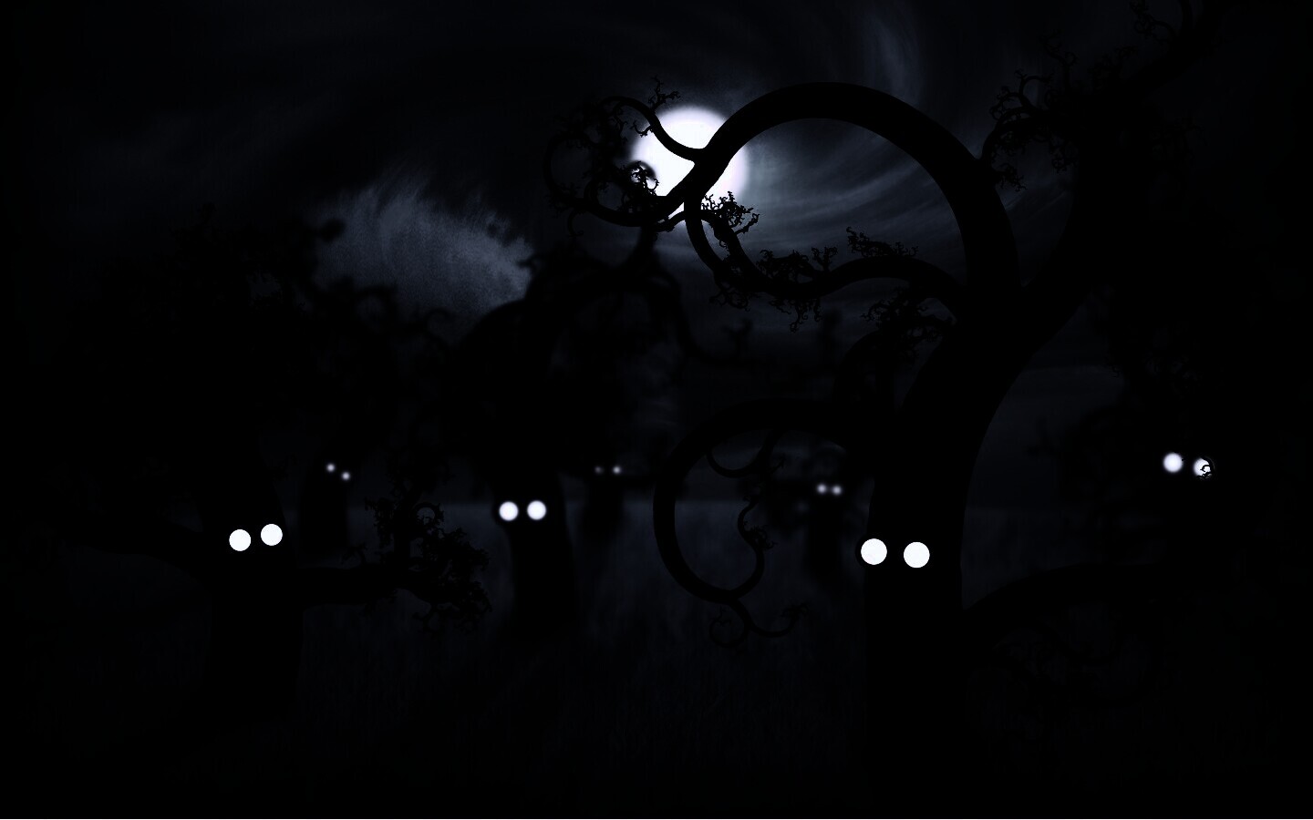 Страшно ночью в лесу обои