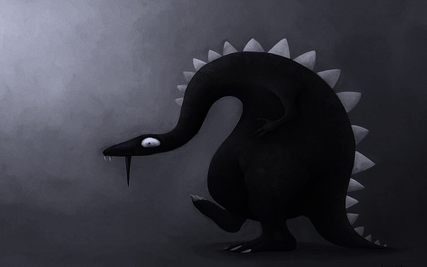 Рисованый динозавр обои