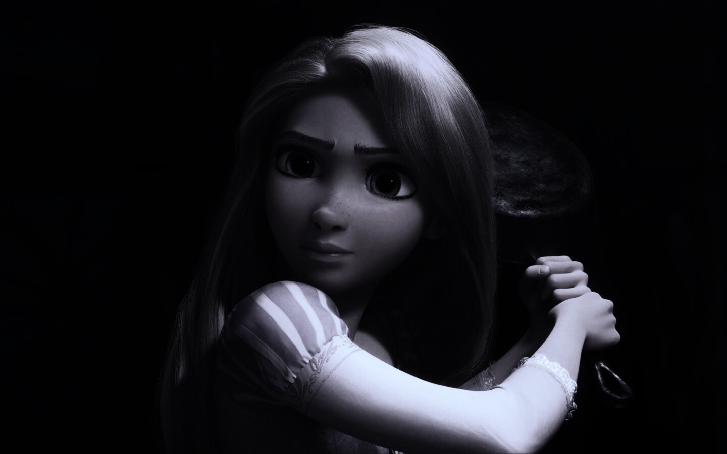 Рапунцель с сковородкой обои