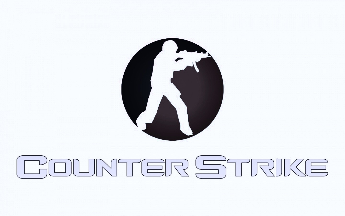 Логотип Counter Strike на белом фоне обои