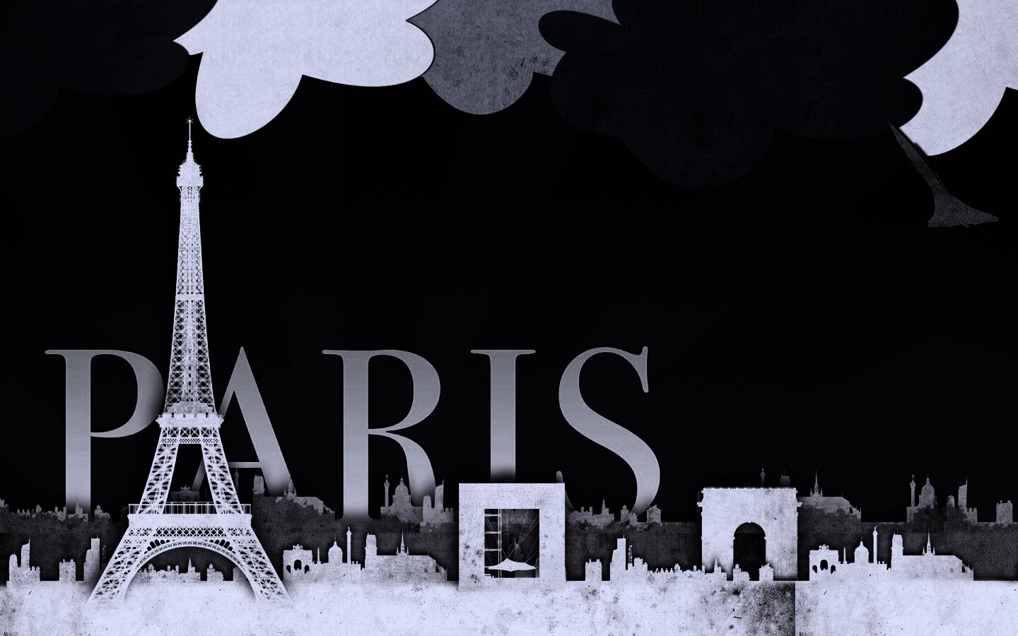 Париж в стиле декупажа обои