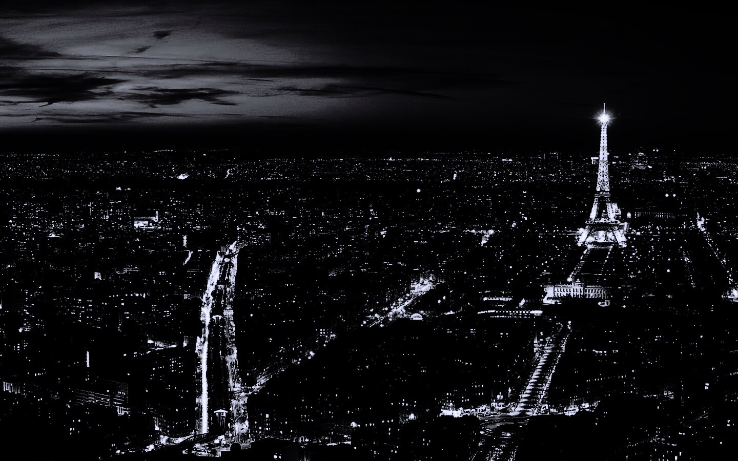 Ночной париж обои