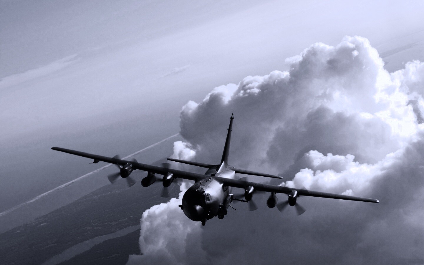 Самолет АС-130 обои