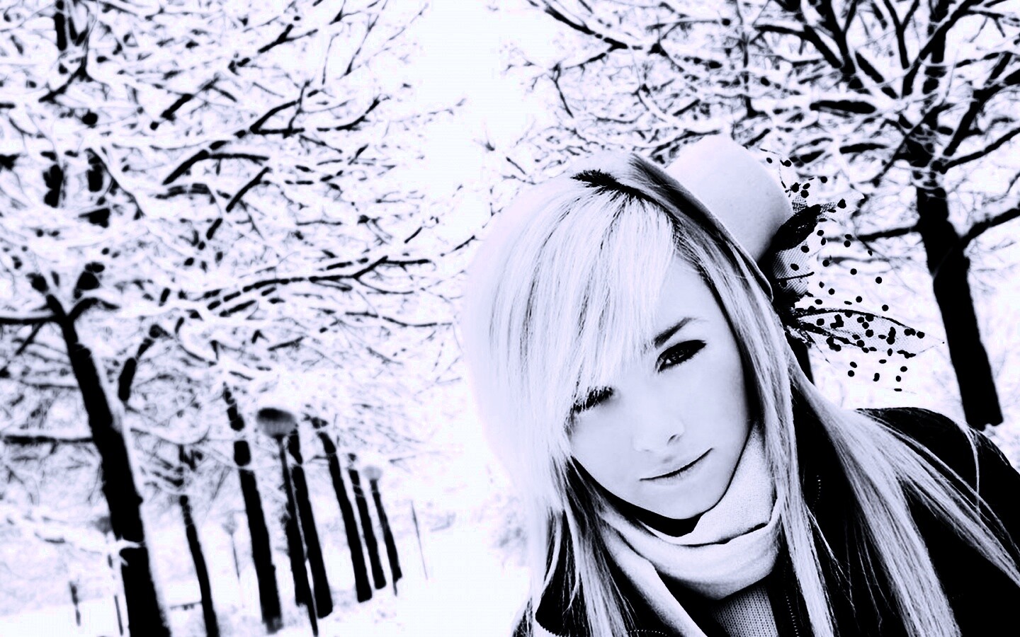 Девушка в белом обои