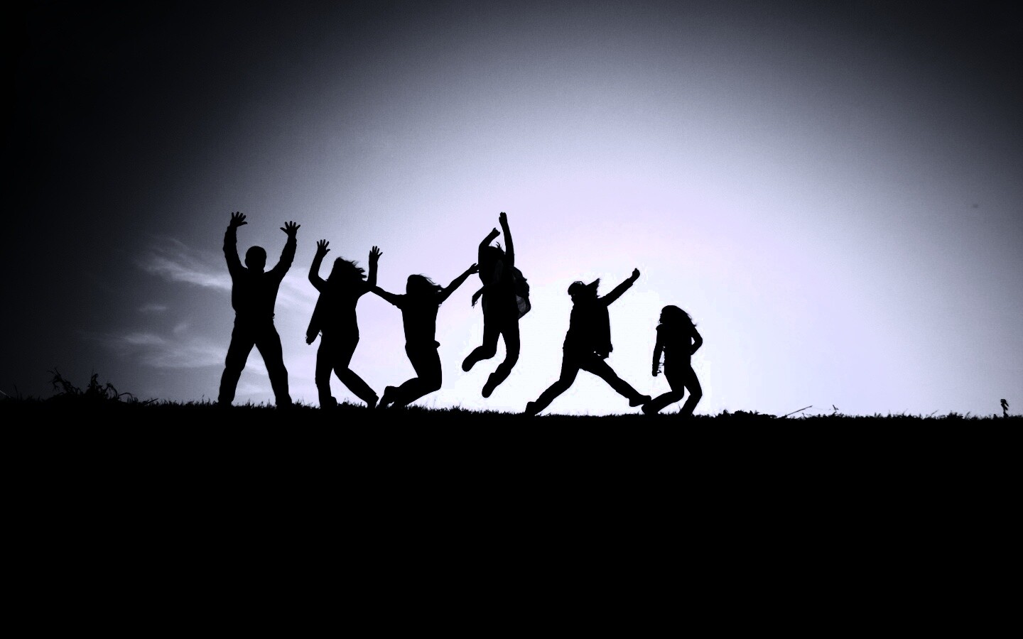Силуэты людей обои