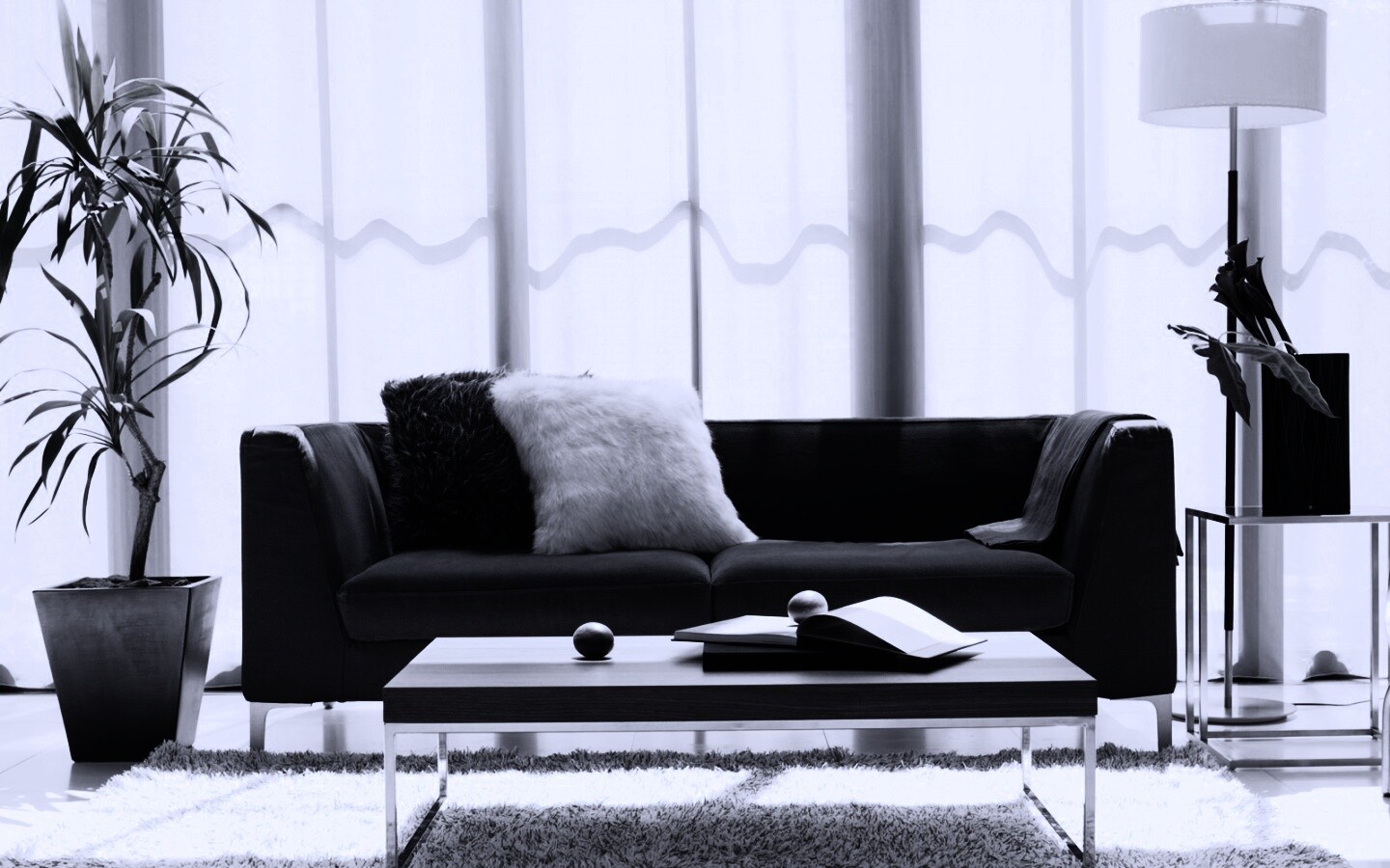 Гостиная с интересным дизайном обои