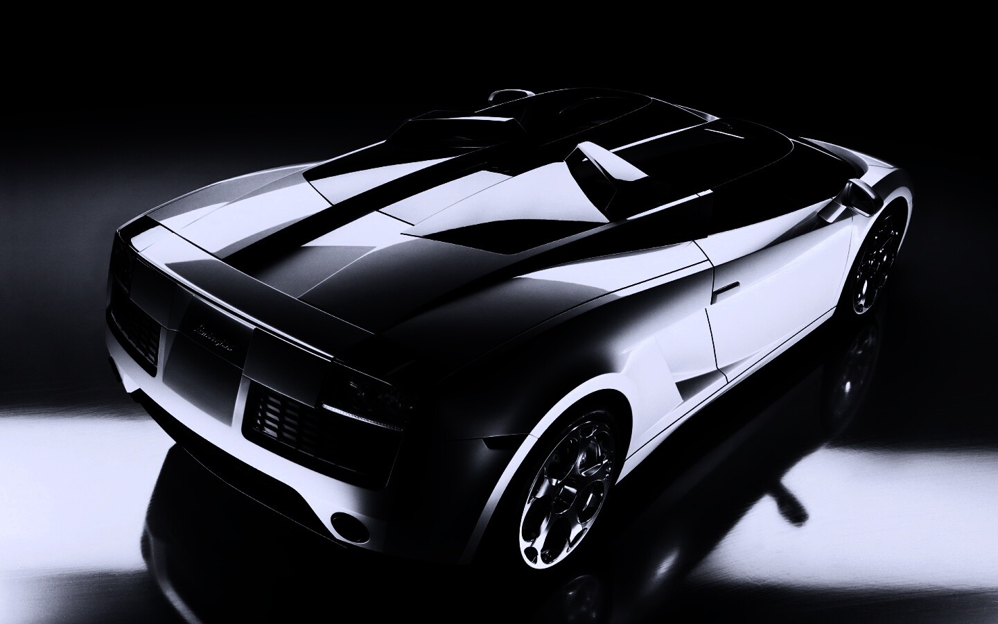 Светло-Серый Lamborghini (Сзади) обои