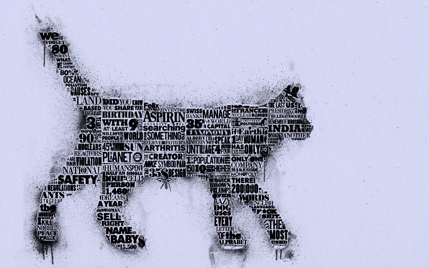 Кот - газета обои