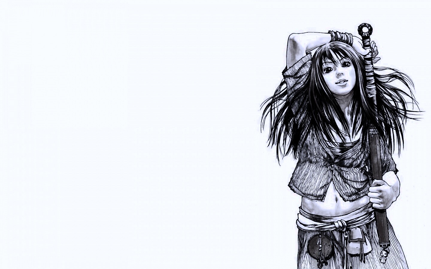 Девушка с битой обои