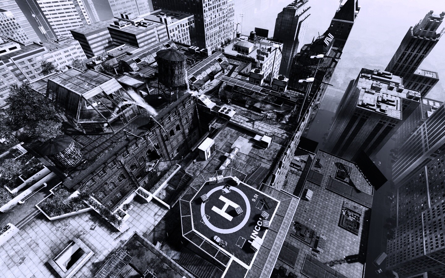 Вид сверху на карту уровня из Crysis 2 обои