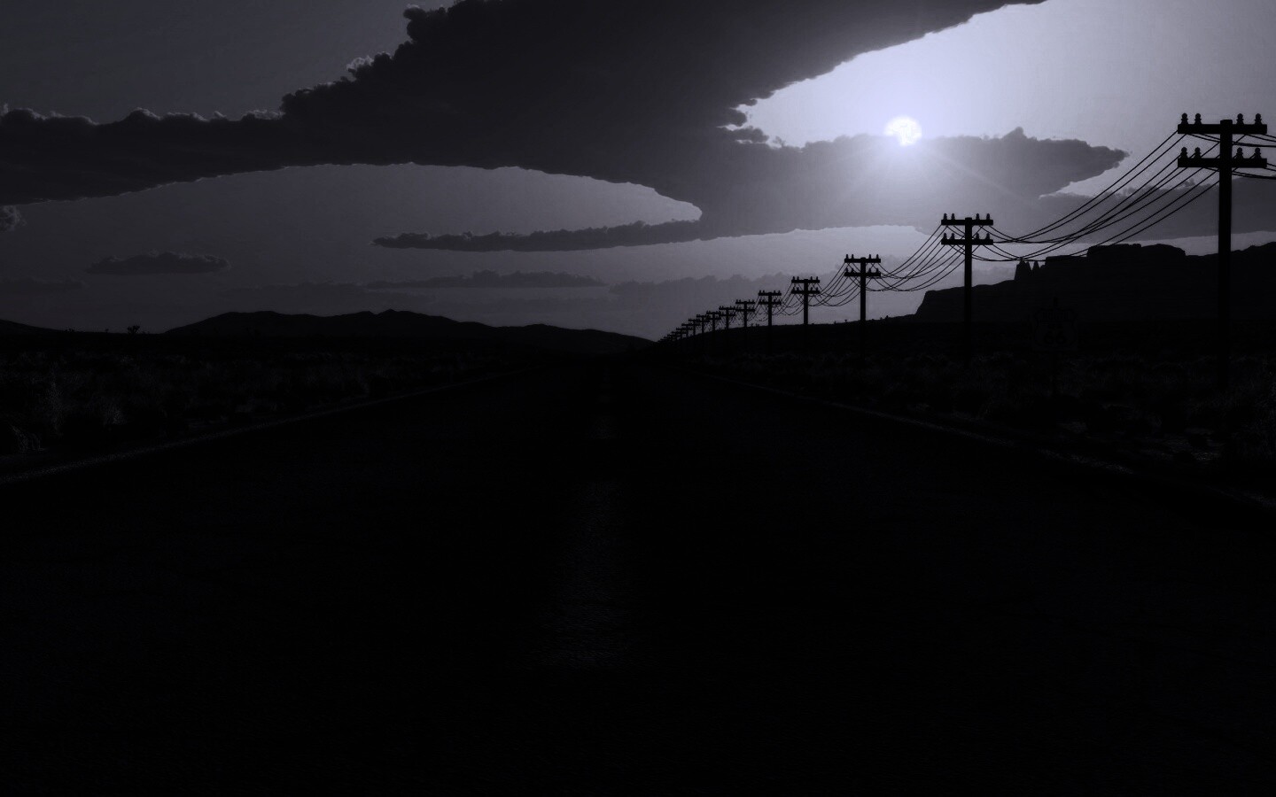 Дорога в пустыне обои