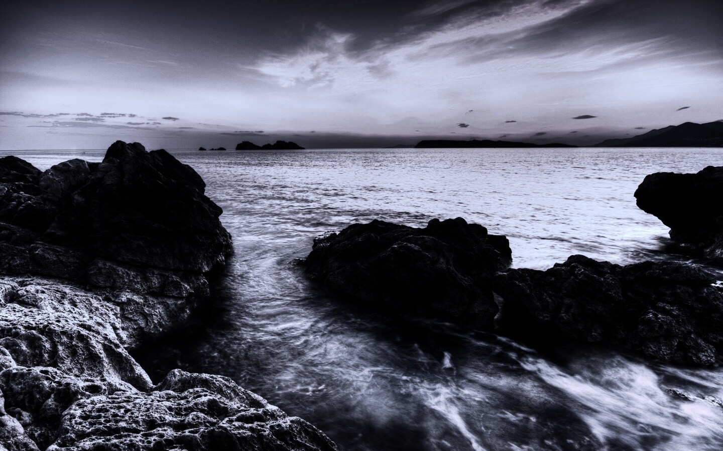 Закат на море обои