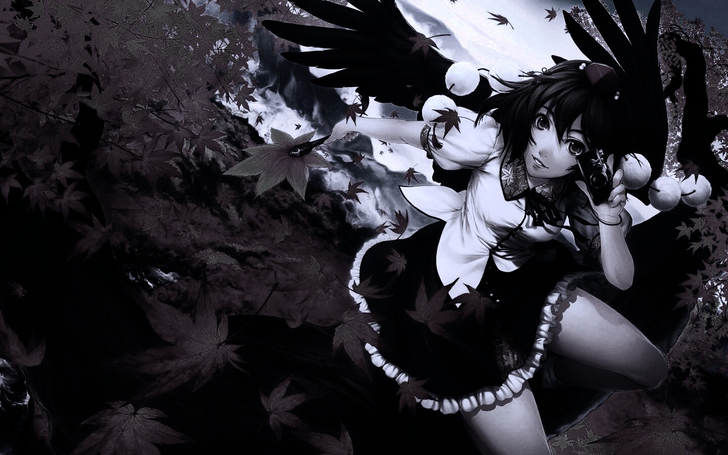 Девушка с фотоаппаратом обои