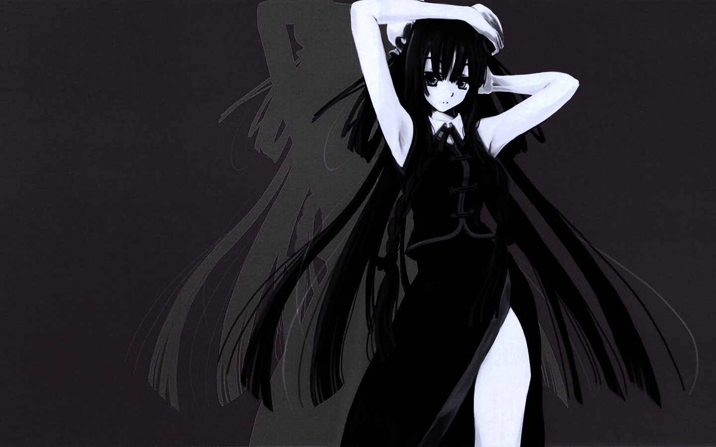 Девушка в чёрном обои