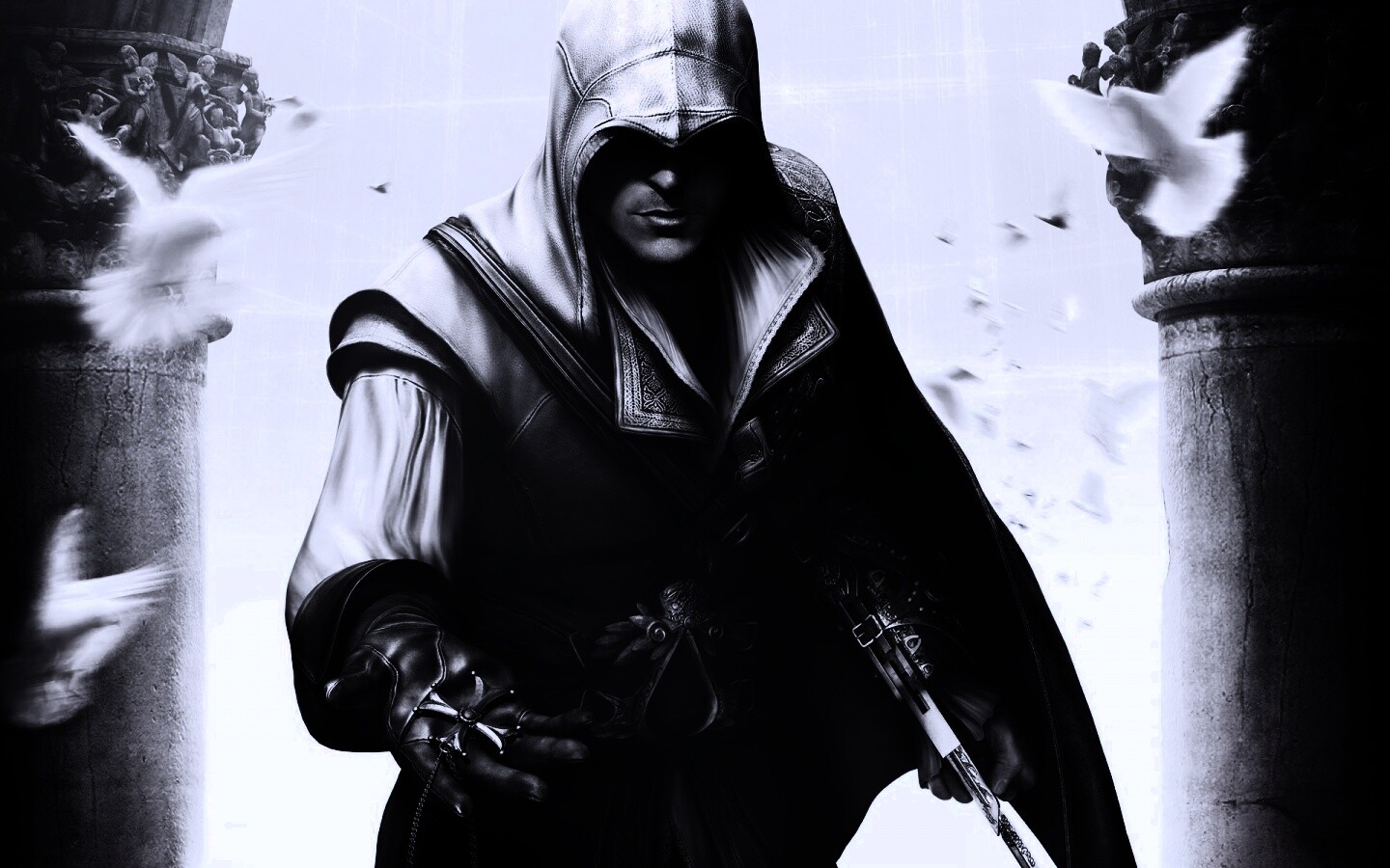 Ассасин с крестом обои