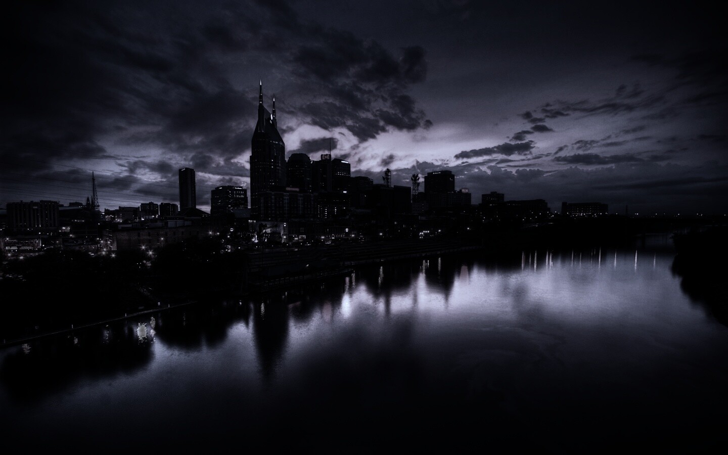 Ночной город обои