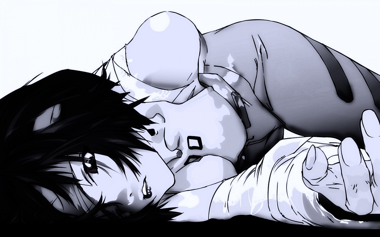 Девушка с красными глазами обои