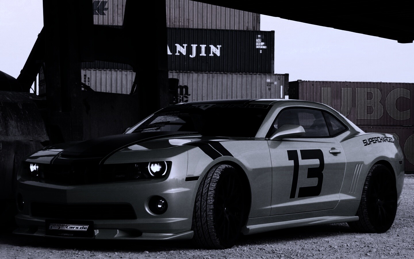 Шевролет камаро зеленый обои