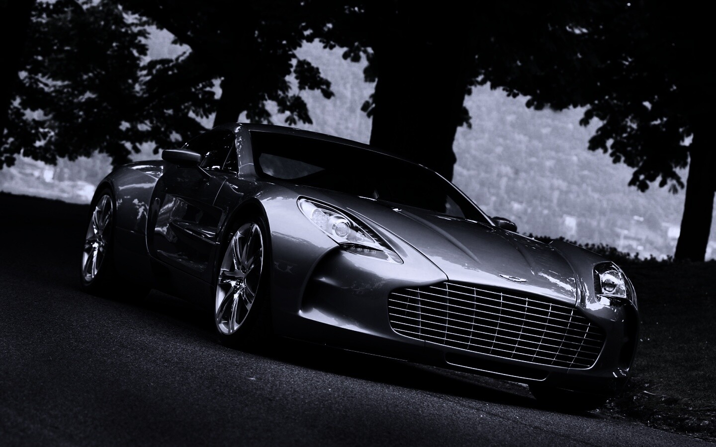 Aston Martin за городом обои