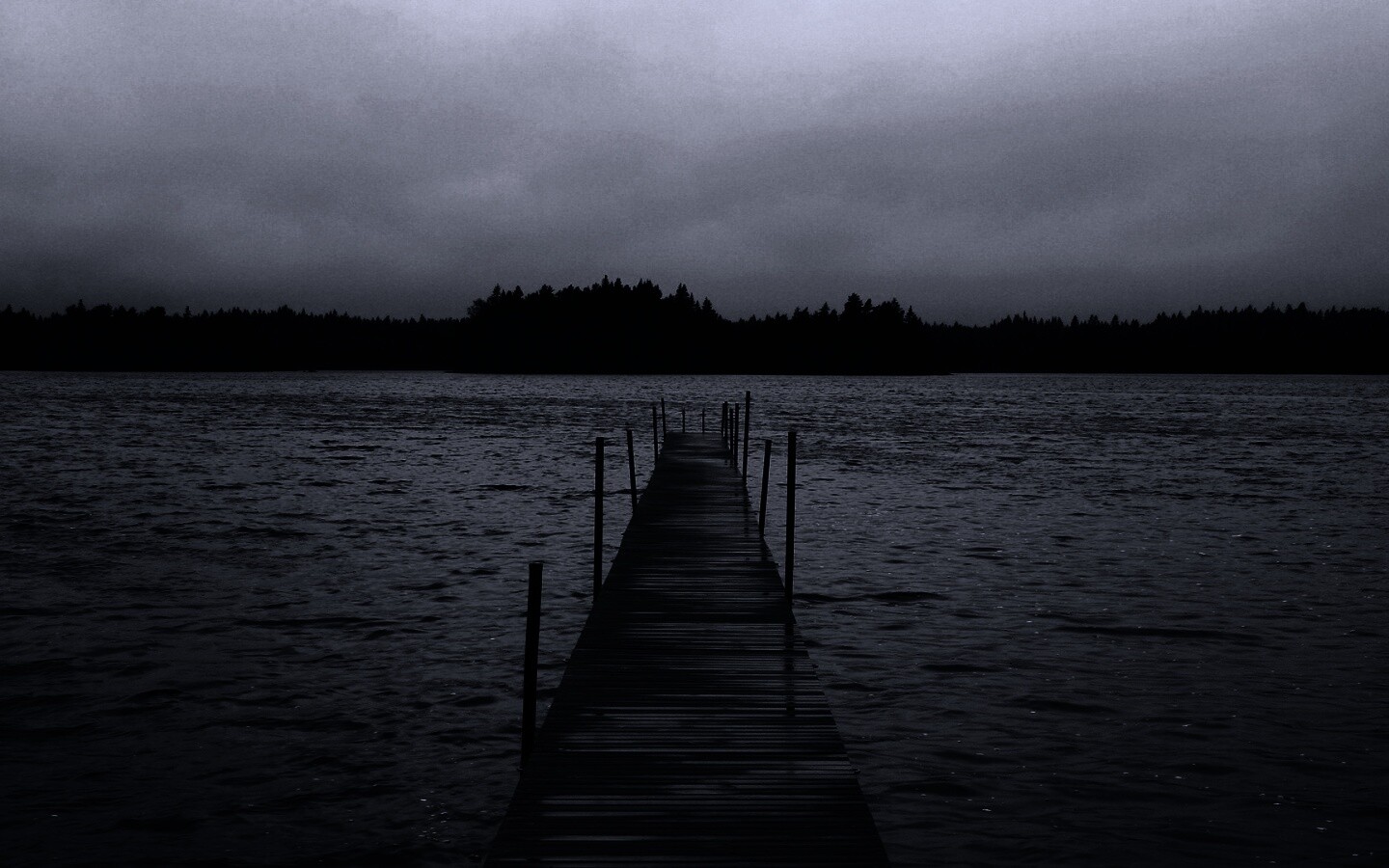 Причал на озере обои