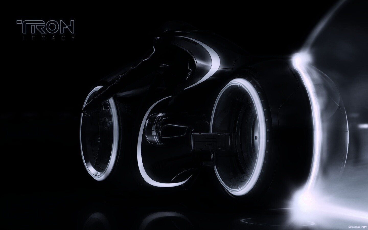 Светоцикл из TRON обои
