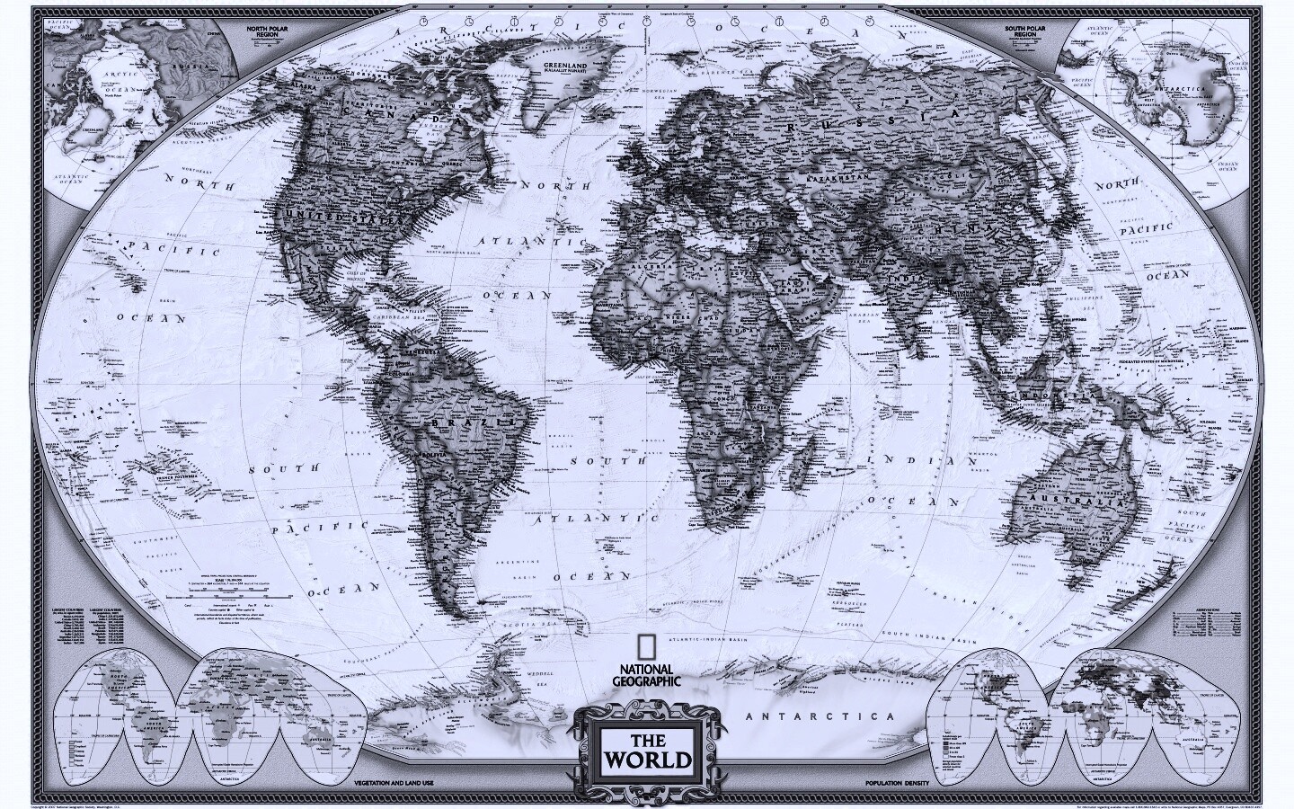 Карта мира от National Geografic обои
