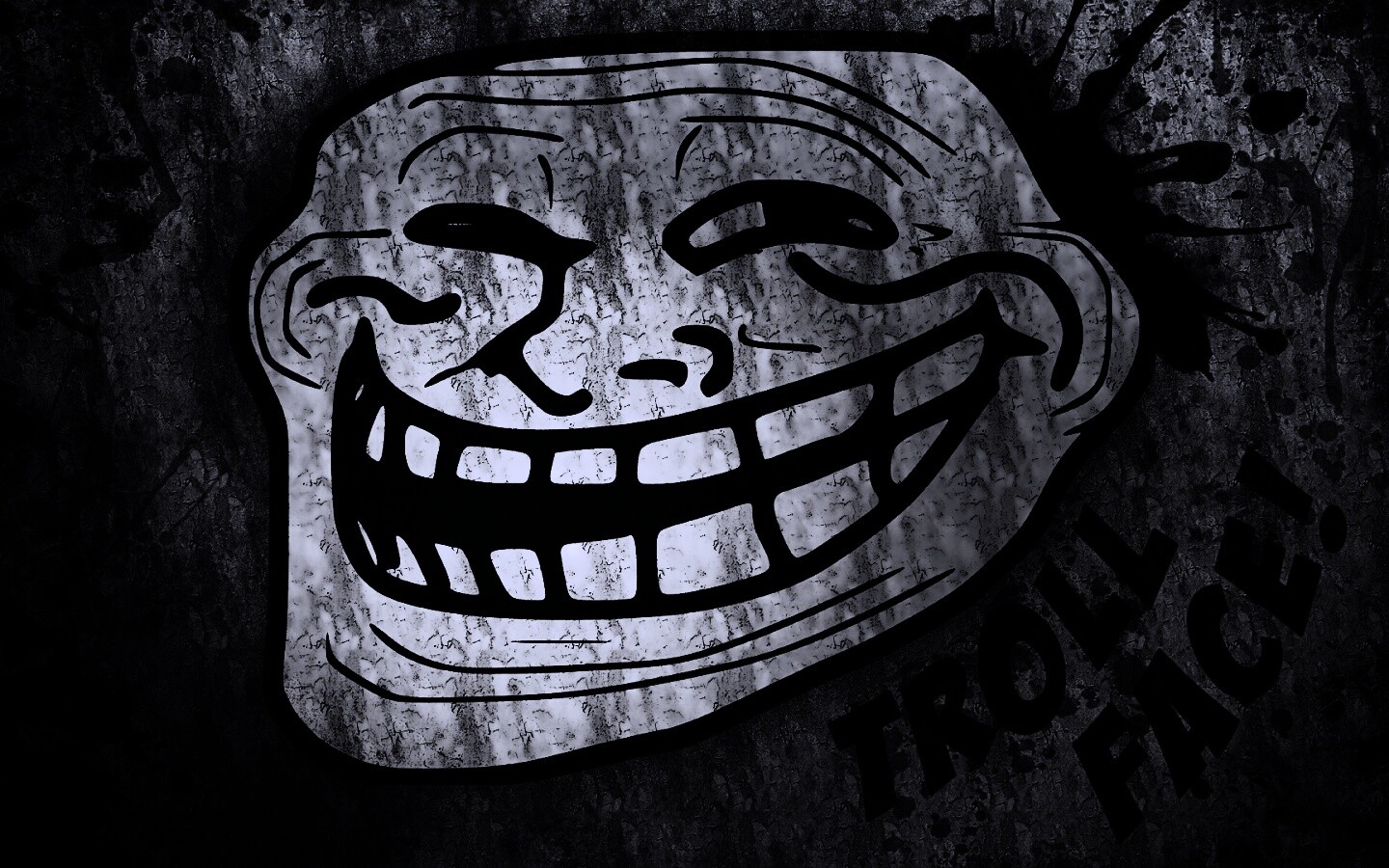 Trollface в стиле гранж обои