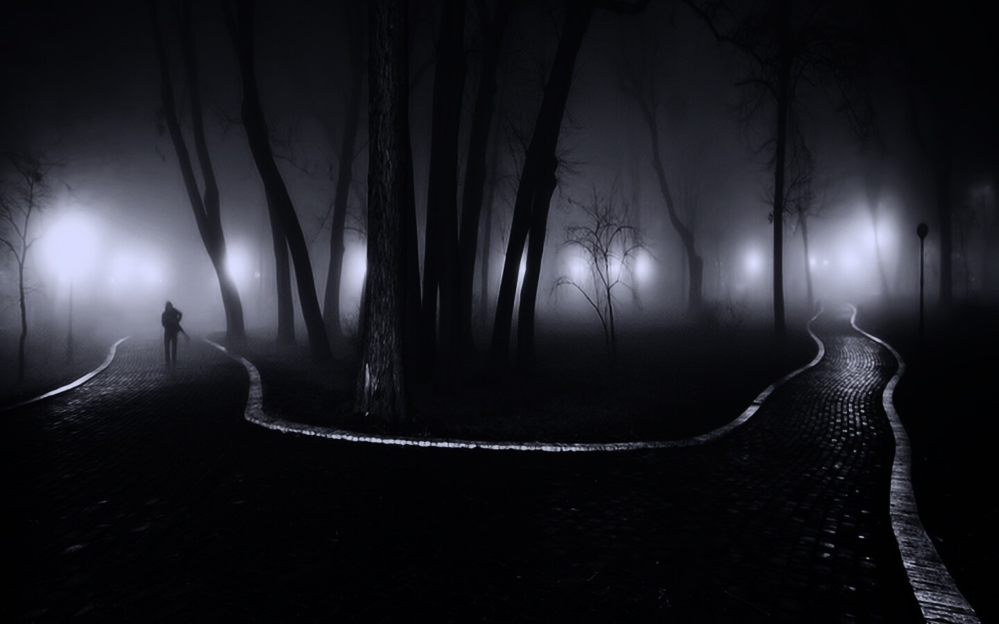 Пустынный лабиринт парковых дорожек обои