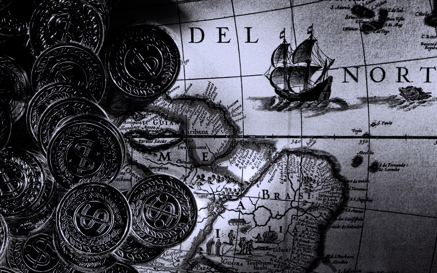 Деньги и карта сокровищ обои