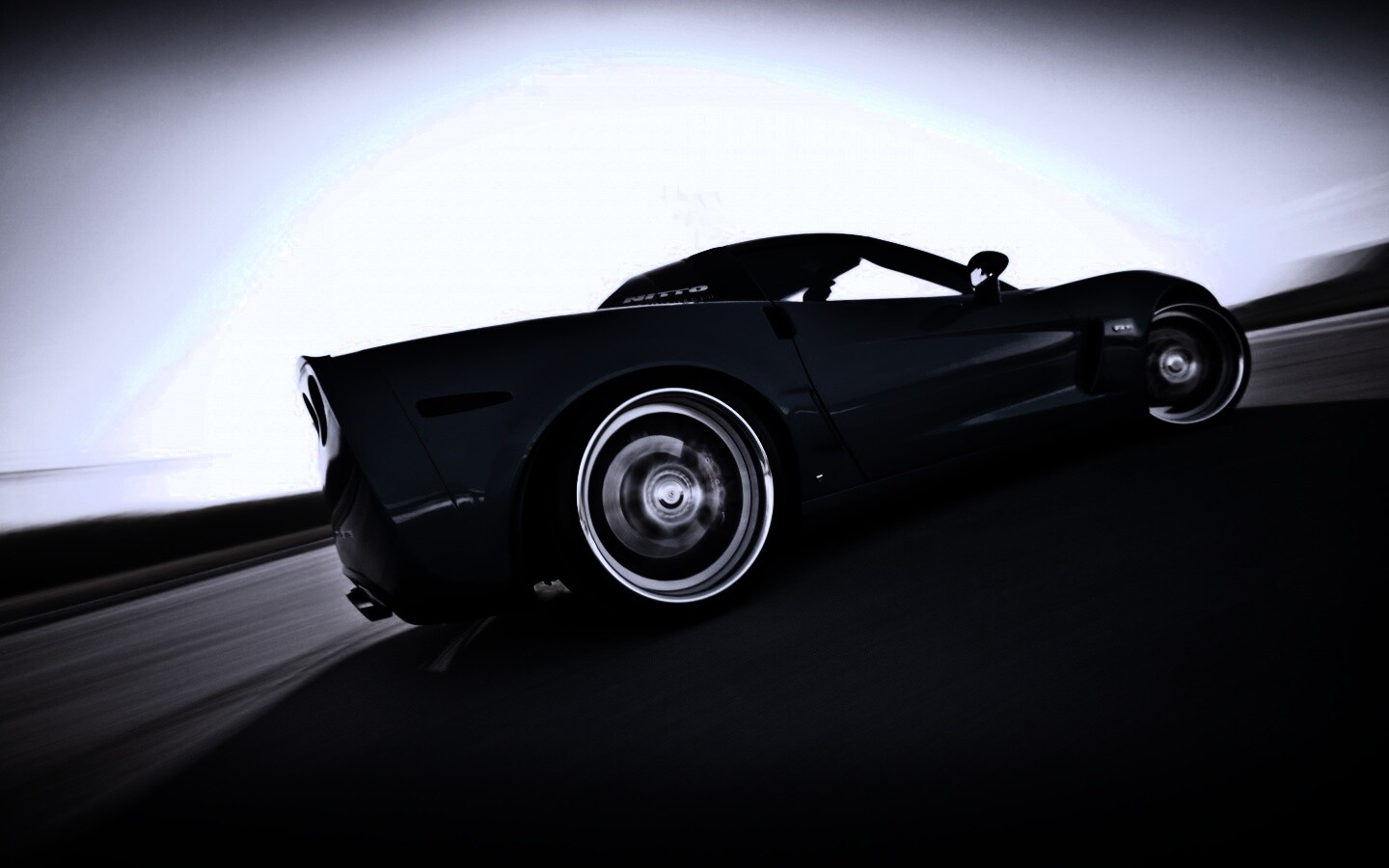 Гоночный спорткар синего цвета обои