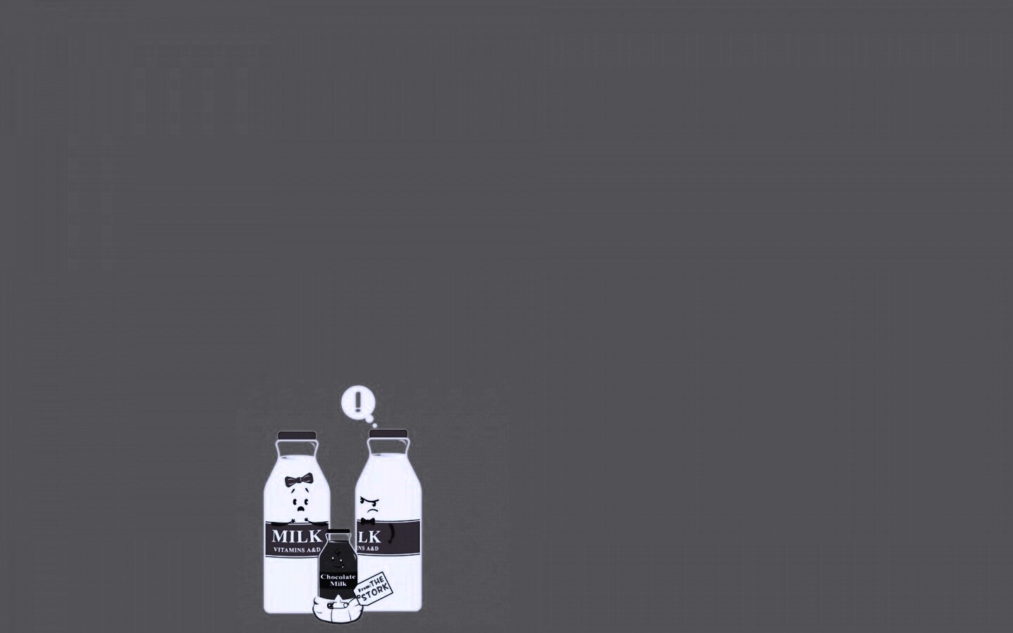 Бутылка молока сходила налево обои