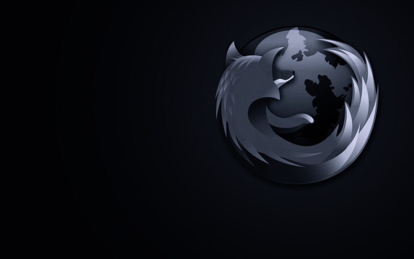 Логотип Firefox в синих тонах обои