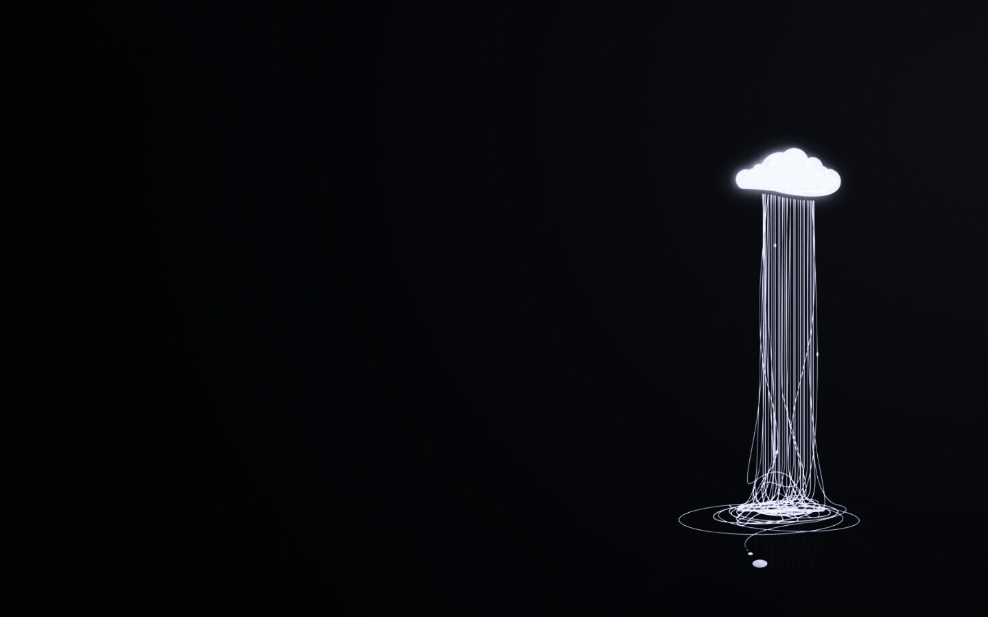 Тучка изливается нитями обои