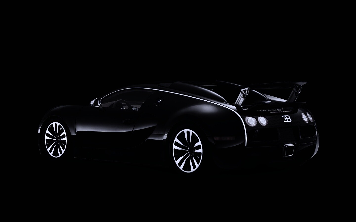 Черный спорткар обои