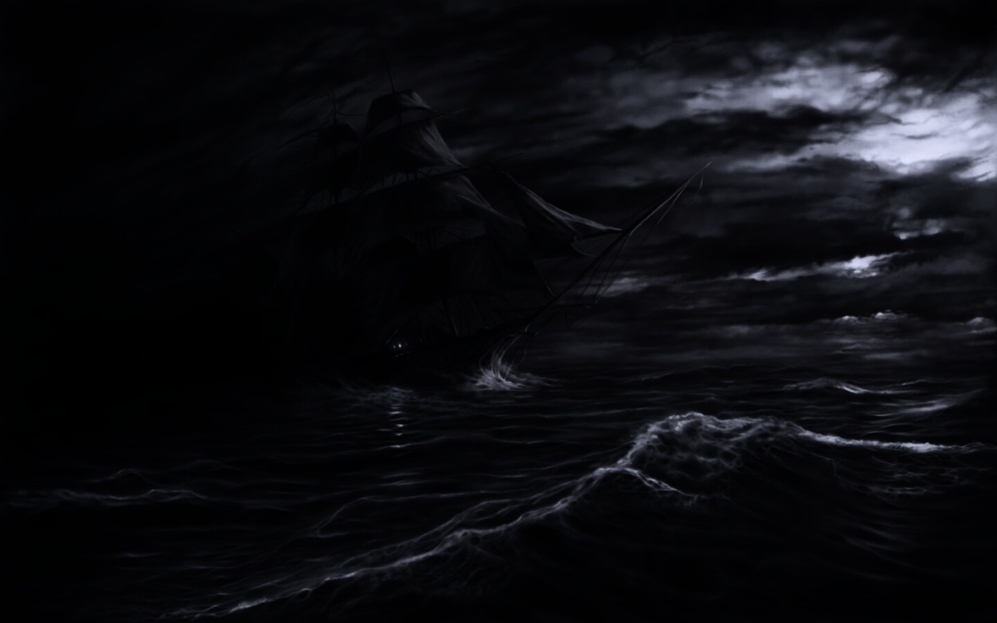Корабль призрак поднимается со дна обои