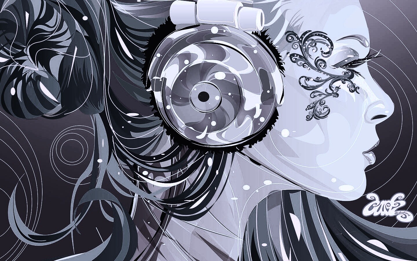 Стильная абстрактная девушка обои