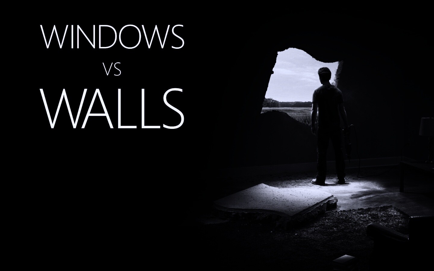 Windows против стен обои