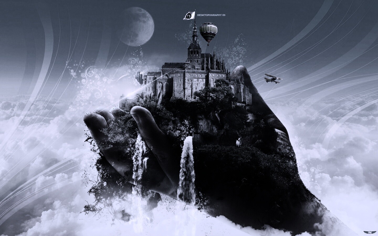 Замок в руке обои