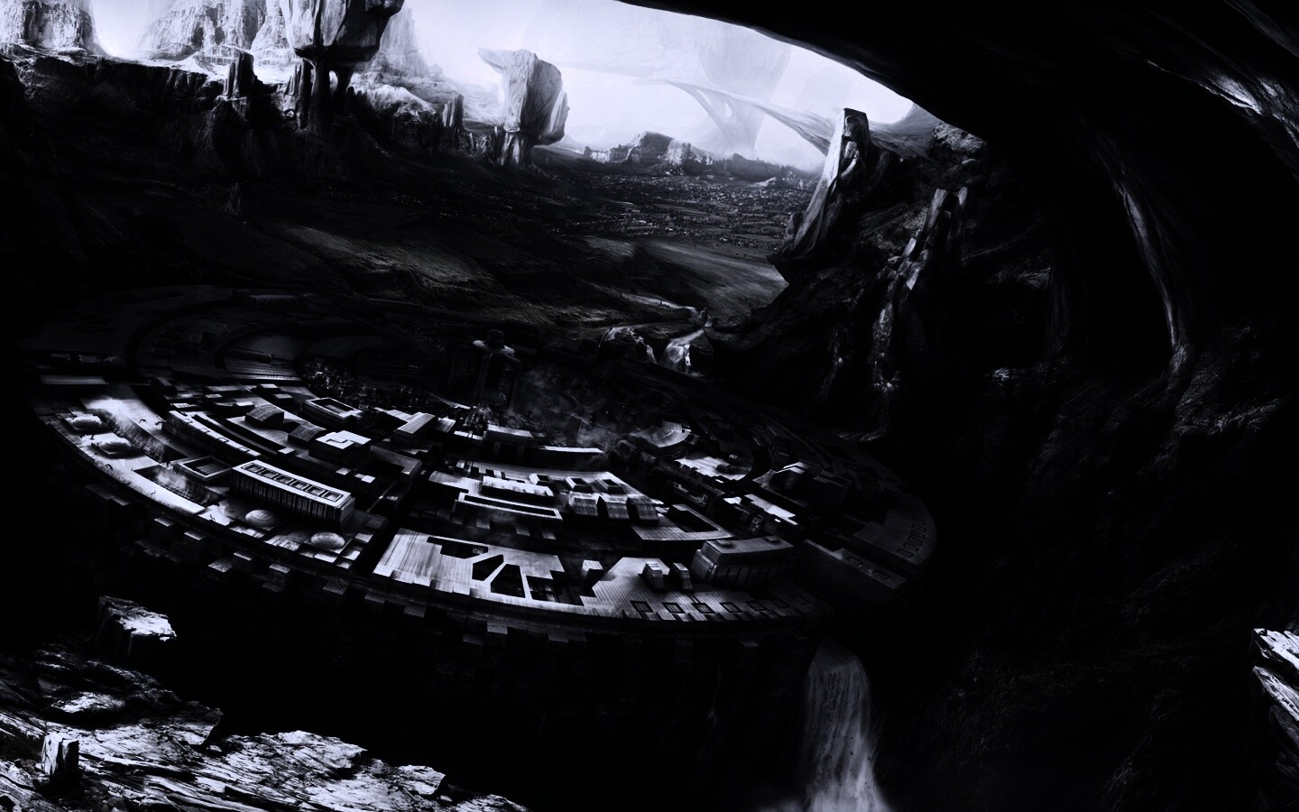 Город в скалах обои